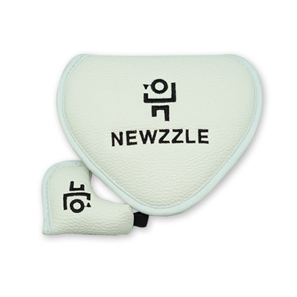 반달 벨크로 투볼 퍼터커버 올화이트 블랙자수