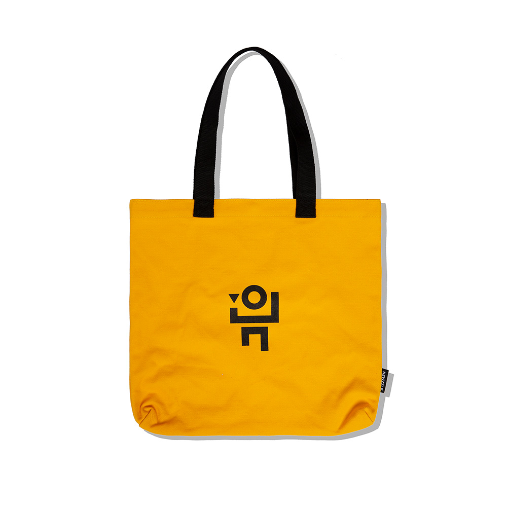핸디 데일리 양면 디퍼런트 로고 에코백 옐로우 hover